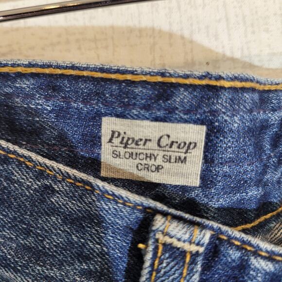 Adriano Goldschmied Jeans Womens 26 Piper Slouchy Slim Crop Stitch Selvedge Pant - Picture 10 of 14